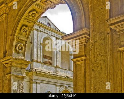Loggia (Giovanni Maria Falconetti, 1524 e Odeo Cornaro (attribuito a Cornaro, Falconetto e Andrea Moroni, 1530), Via Melchiorre Cesar, Padova Foto Stock