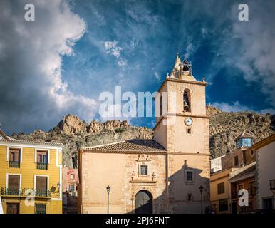 Plaza de Blanca, Murcia, Spagna, dove si trova la chiesa barocca di San Juan Evangelista Foto Stock