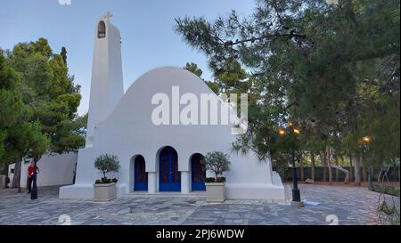 Cappella di Agios Georgios, Vouliagmeni, Grecia Foto Stock