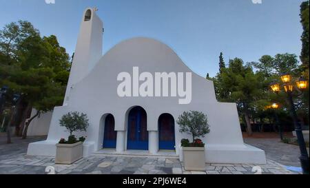 Cappella di Agios Georgios, Vouliagmeni, Grecia Foto Stock