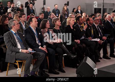 BUCA, UCRAINA - 31 MARZO 2023 - Ambasciatore straordinario e plenipotenziario della Repubblica federale di Germania in Ucraina Anka Feldhusen e AMBASS Foto Stock