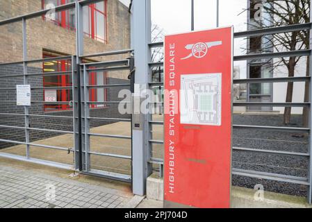 Londra, Regno Unito. 29th Mar, 2023. Londra, Inghilterra, 29th 2023 marzo: Ingresso all'Highbury Stadium Square, Londra, Inghilterra. (Sven Beyrich/SPP) Credit: SPP Sport Press Photo. /Alamy Live News Foto Stock