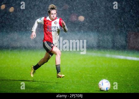 Rotterdam - Maxime Bennink of Feyenoord V1 durante la partita tra Feyenoord V1 e PSV V1 a Nieuw Varkenoord il 31 marzo 2023 a Rotterdam, Paesi Bassi. (Foto da scatola a scatola/Yannick Verhoeven) Credit: Foto da scatola a scatola/Alamy Live News Foto Stock