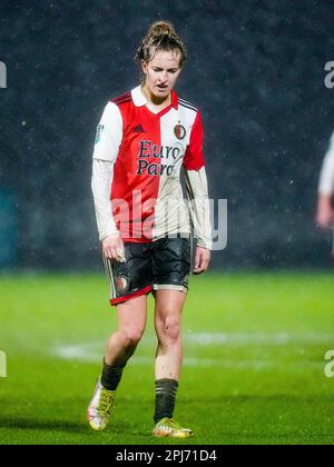 Rotterdam - Maxime Bennink of Feyenoord V1 durante la partita tra Feyenoord V1 e PSV V1 a Nieuw Varkenoord il 31 marzo 2023 a Rotterdam, Paesi Bassi. (Foto da scatola a scatola/Yannick Verhoeven) Credit: Foto da scatola a scatola/Alamy Live News Foto Stock