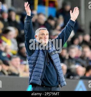 Tony Mowbray, manager di Sunderland durante la partita del campionato Sky Bet, Burnley vs Sunderland a Turf Moor, Burnley, Regno Unito, 31st marzo 2023 (Foto di ben Roberts/News Images) Foto Stock