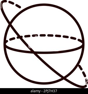 matematica del cerchio della geometria Illustrazione Vettoriale