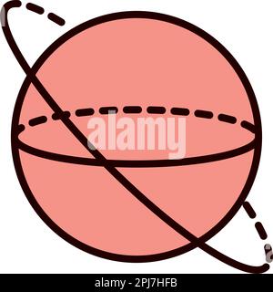 matematica del cerchio della geometria Illustrazione Vettoriale
