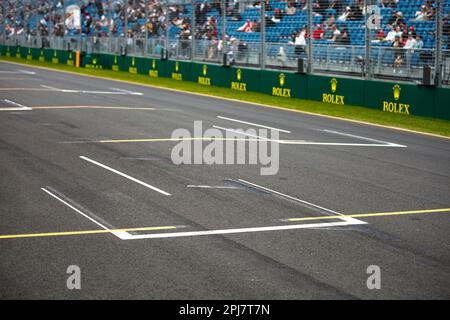 Melbourne, Australia. 01st Apr, 2023. Griglia di partenza durante la Formula 1 Rolex Australian Grand Prix 2023, 3rd° round del Campionato del mondo di Formula uno 2023 dal 31 marzo al 2 aprile 2023 sul circuito Albert Park, a Melbourne, Australia - Foto Xavi Bonilla/DPPI Credit: DPPI Media/Alamy Live News Foto Stock