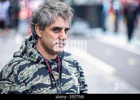 Melbourne, Australia. 01st Apr, 2023. MONTOYA Juan Pablo (col), ex pilota F1, ritratto durante il 2nd° round del Campionato FIA di Formula 3 2023 dal 31 marzo al 2 aprile 2023 sull'Albert Park Circuit, a Melbourne, Australia - Foto Xavi Bonilla/DPPI Credit: DPPI Media/Alamy Live News Foto Stock