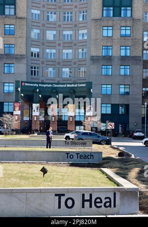 University Hospitals Center presso l'University Circle di Cleveland, Ohio Foto Stock