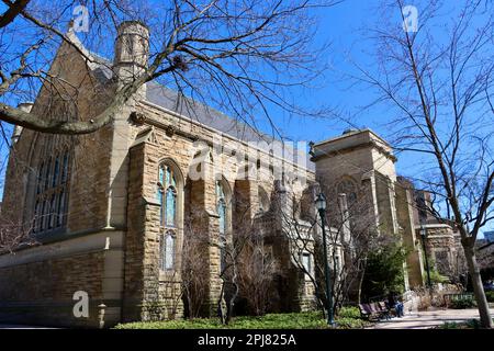Florence Harkness Memorial Chapel sulla Case Western University presso l'University Circle di Cleveland, Ohio Foto Stock