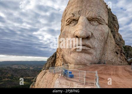 Crazy Horse Memorial, Black Hills, South Dakota, Stati Uniti d'America Foto Stock