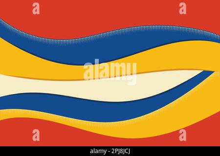 Illustrazione vettoriale del mese storico delle isole dell'Asia americana e del Pacifico. Colore tema curva ondulata sfondo astratto. Banner di celebrazione della consapevolezza di maggio. Illustrazione Vettoriale