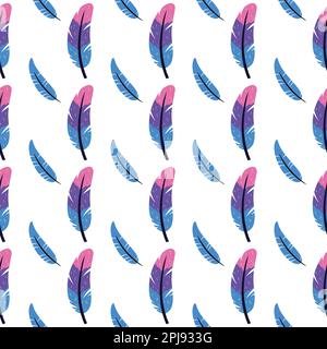Modello di piume di uccelli. Sfuma la ripetizione senza giunture. Modello di Feathers.Feathers degli uccelli Illustrazione Vettoriale