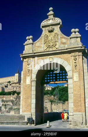 ALCANTARA Alcazar di gate città vecchia Toledo Castilla La Mancha Spagna Foto Stock