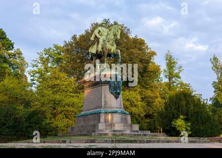 Coburg: Ernst II Monumento a Oberfranken, alta Franconia, Baviera, Baviera, Germania Foto Stock