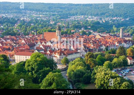 Hann. Münden: Chiesa di San Blasius, Città Vecchia di Weserbergland, Niedersachsen, bassa Sassonia, Germania Foto Stock