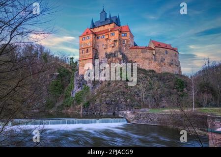 Castello di Kriebstein, Kriebethal, Sassonia, Germania Foto Stock