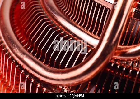 Macro di cpu cooler, Extra close up Foto Stock