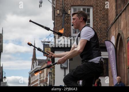 Attrazioni di Chester City, Cheshire, Inghilterra nord-occidentale Foto Stock