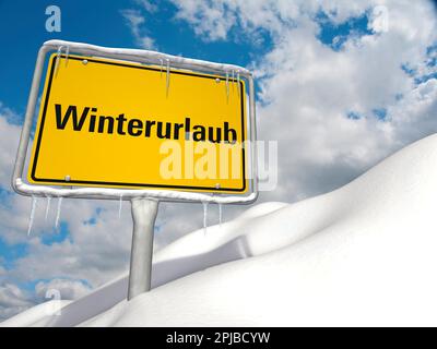 Immagine simbolica sul tema delle vacanze invernali Foto Stock