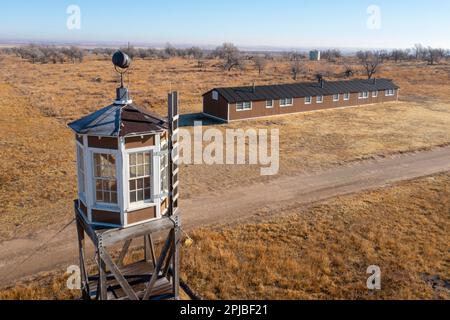 Granada, Colorado, il campo di internamento giapponese Amache della seconda guerra mondiale nel Colorado sudorientale è diventato parte del Servizio del Parco Nazionale, come presidente Joe Foto Stock