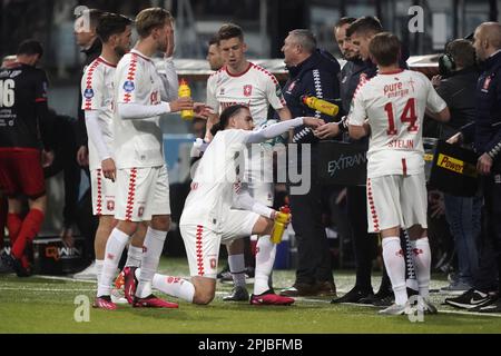 ROTTERDAM - Ramiz Zerrouki del FC Twente durante la partita di campionato olandese tra sbv Excelsior e FC Twente allo stadio Van Donge & De Roo il 19 marzo 2023 a Rotterdam, Paesi Bassi. ANP ROY LAZET Credit: ANP/Alamy Live News Foto Stock