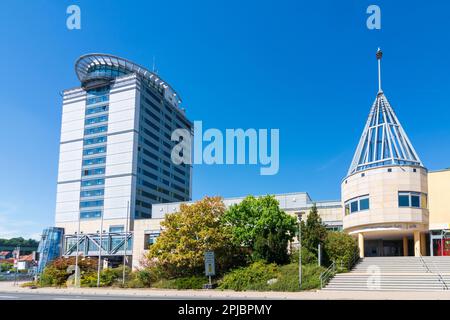 Suhl: City Hotel, Congress Centrum Suhl (CCS) nella foresta di Turingia, Thüringen, Turingia, Germania Foto Stock