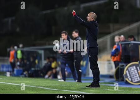 Cascais, Portogallo. 31st Mar, 2023. Allenatore Daniel Sousa di Gil Vicente FC visto durante la partita della Liga Bwin tra Estoril Praia SAD e Gil Vicente FC a Estadio Antonio Coimbra da Mota.(Punteggio finale: Estoril Praia SAD 1 - 0 Gil Vicente FC) (Foto di David Martins/SOPA Images/Sipa USA) Credit: Sipa USA/Alamy Live News Foto Stock