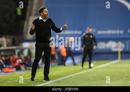 Cascais, Portogallo. 31st Mar, 2023. Allenatore Ricardo Soares di Estoril Praia SAD visto durante la partita della Liga Bwin tra Estoril Praia SAD e Gil Vicente FC all'Estadio Antonio Coimbra da Mota.(Punteggio finale: Estoril Praia SAD 1 - 0 Gil Vicente FC) (Foto di David Martins/SOPA Images/Sipa USA) Credit: Sipa USA/Alamy Live News Foto Stock