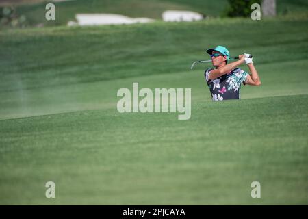 01 aprile 2023: Rickie Fowler in azione terzo turno al Valero Texas Open, TPC San Antonio Oaks Course. San Antonio, Texas. Mario Cantu/CSM Foto Stock