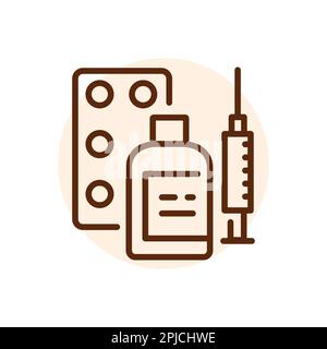 Icona linea nera trattamento infertilità. Concimazione. Pittogramma per la pagina Web Illustrazione Vettoriale