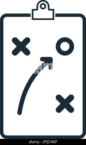 Pianificazione strategia Clipboard icona Vector Logo modello Illustrazione progettazione Illustrazione Vettoriale
