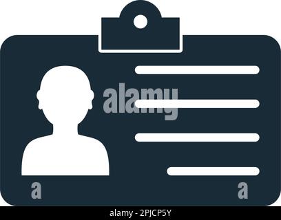 Icona della scheda ID modello del logo vettoriale disegno dell'illustrazione Illustrazione Vettoriale