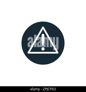 Punto esclamativo, icona del segno di attenzione elementi del modello di progettazione Illustrazione Vettoriale