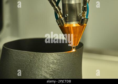 3d stampa di parti metalliche del dettaglio della polvere in laboratorio di impianto Foto Stock