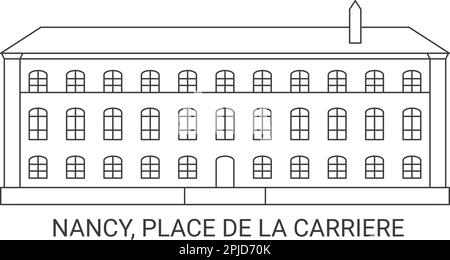 Francia, Nancy, Place De la Carriere viaggio punto di riferimento vettoriale illustrazione Illustrazione Vettoriale