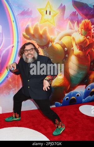 Jack Black 04/01/2023 lo screening speciale dei Super Mario Bros. Film tenuto al Regal LA Live a Los Angeles, CA Foto di Izumi Hasegawa/HollywoodNewsWire.net Credit: Hollywood News Wire Inc./Alamy Live News Foto Stock