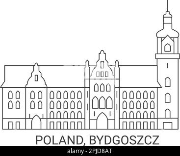 Polonia, Bydgoszcz, disegno vettoriale di riferimento di viaggio Illustrazione Vettoriale