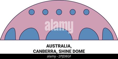 Australia, Canberra, Shine Dome viaggio punto di riferimento vettoriale illustrazione Illustrazione Vettoriale