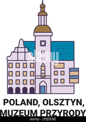 Polonia, Olsztyn, Muzeum Przyrody viaggio punto di riferimento vettore illustrazione Illustrazione Vettoriale