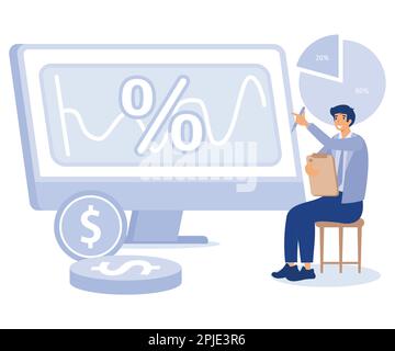 Concetto di aiuto professionale, contabilità, contratto di licenza, società di consulenza, consulente fiscale, servizio di audit, consulenza di esperti, copyright software, flat vector Illustrazione Vettoriale