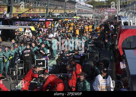 Pitlane durante la Formula 1 Rolex Australian Grand Prix 2023, 3rd° round del Campionato del mondo di Formula uno 2023 dal 31 marzo al 2 aprile 2023 sul circuito Albert Park, a Melbourne, Australia - Foto: DPPI/DPPI/LiveMedia Foto Stock