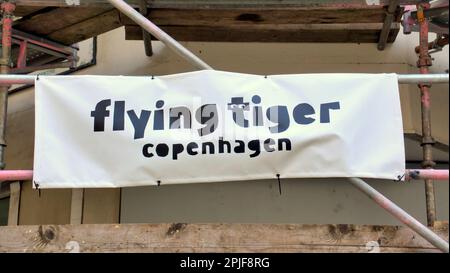 bandiera del negozio flying tiger copenhagen Foto Stock