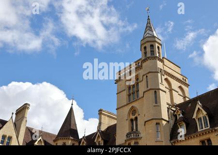 Edificio fronte Quad del Balliol College presso l'Università di Oxford Foto Stock