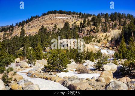 Montagne nel Parco Nazionale delle Montagne Rocciose, Colorado Foto Stock