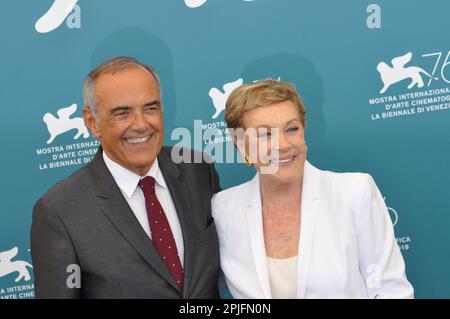 Julie Andrews Alberto Barbera photocall Venezia 76 Festival del cinema di Venezia 2019 Foto Stock