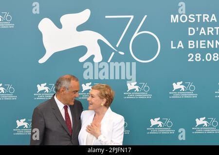 Julie Andrews Alberto Barbera photocall Venezia 76 Festival del cinema di Venezia 2019 Foto Stock