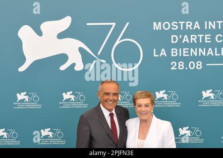 Julie Andrews Alberto Barbera photocall Venezia 76 Festival del cinema di Venezia 2019 Foto Stock