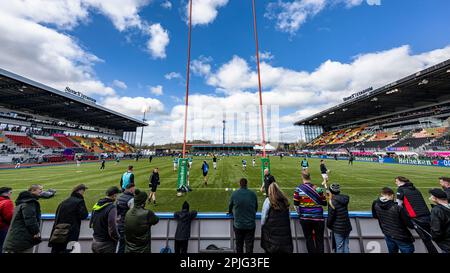 LONDRA, REGNO UNITO. 02 aprile 2023. Una vista sullo stadio durante la Heineken Championships Cup Saracens vs Ospreys allo StoneX Stadium di domenica 02 aprile 2023. LONDRA INGHILTERRA. Credit: Taka G Wu/Alamy Live News Foto Stock